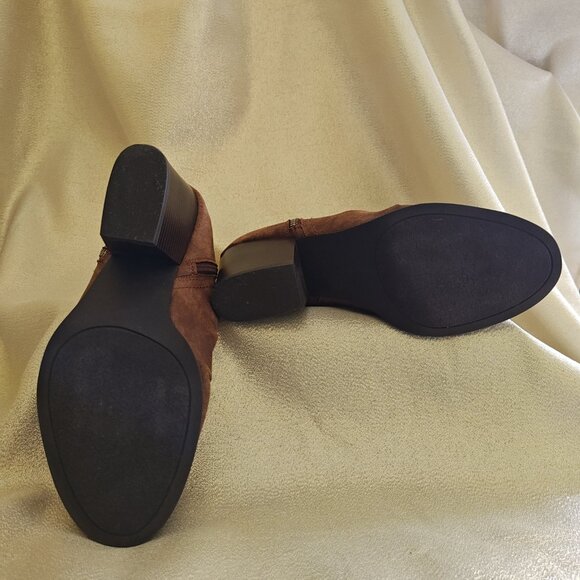 Faux Suede Open-toe Bootie - Picture 5 of 5